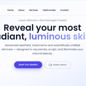 Skincare Clinic Website Template